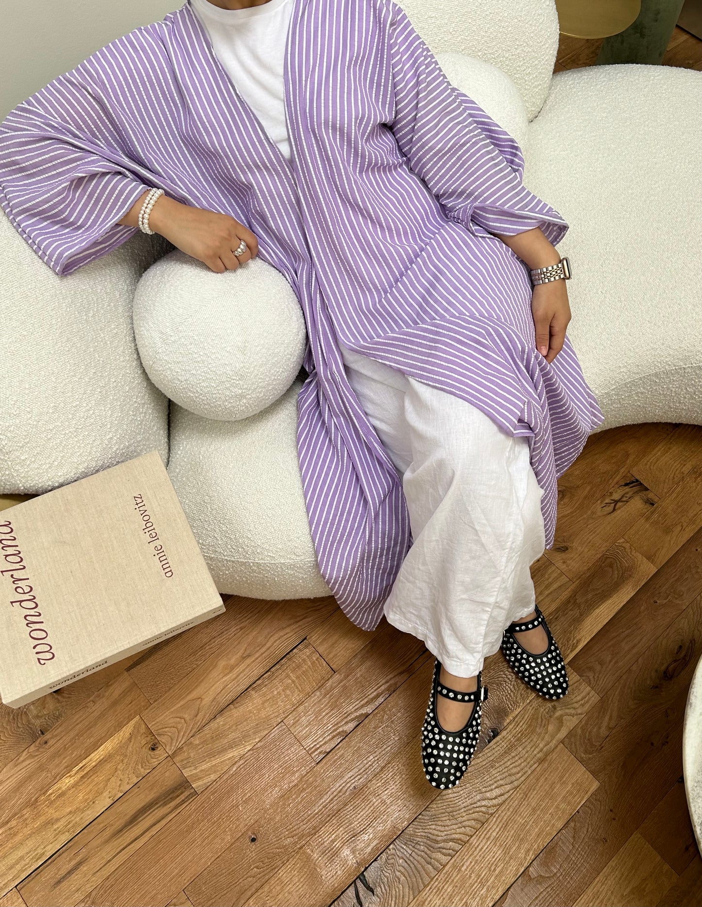Strippy Lilac Kimono