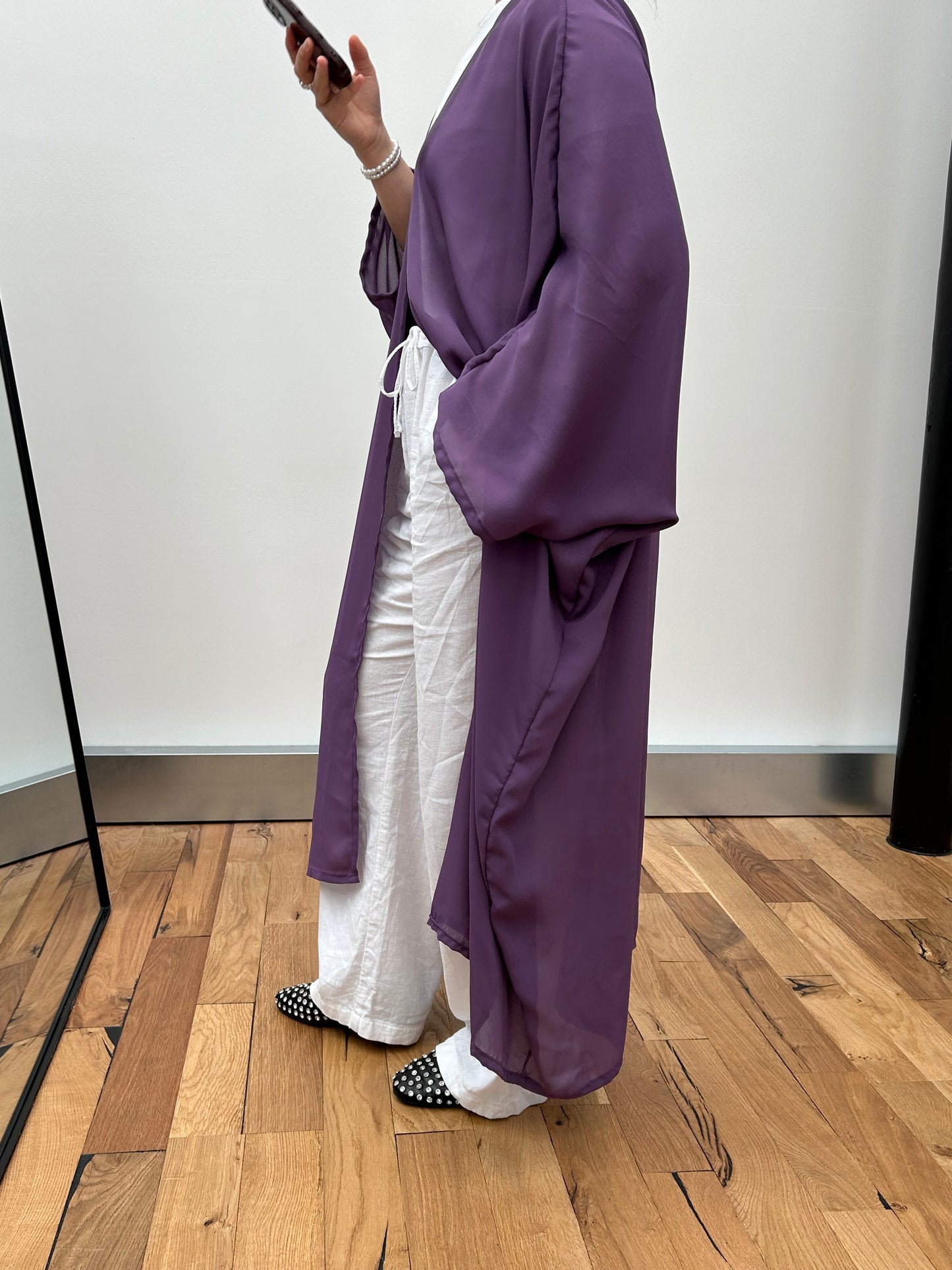 Purple Chiffon Kimono