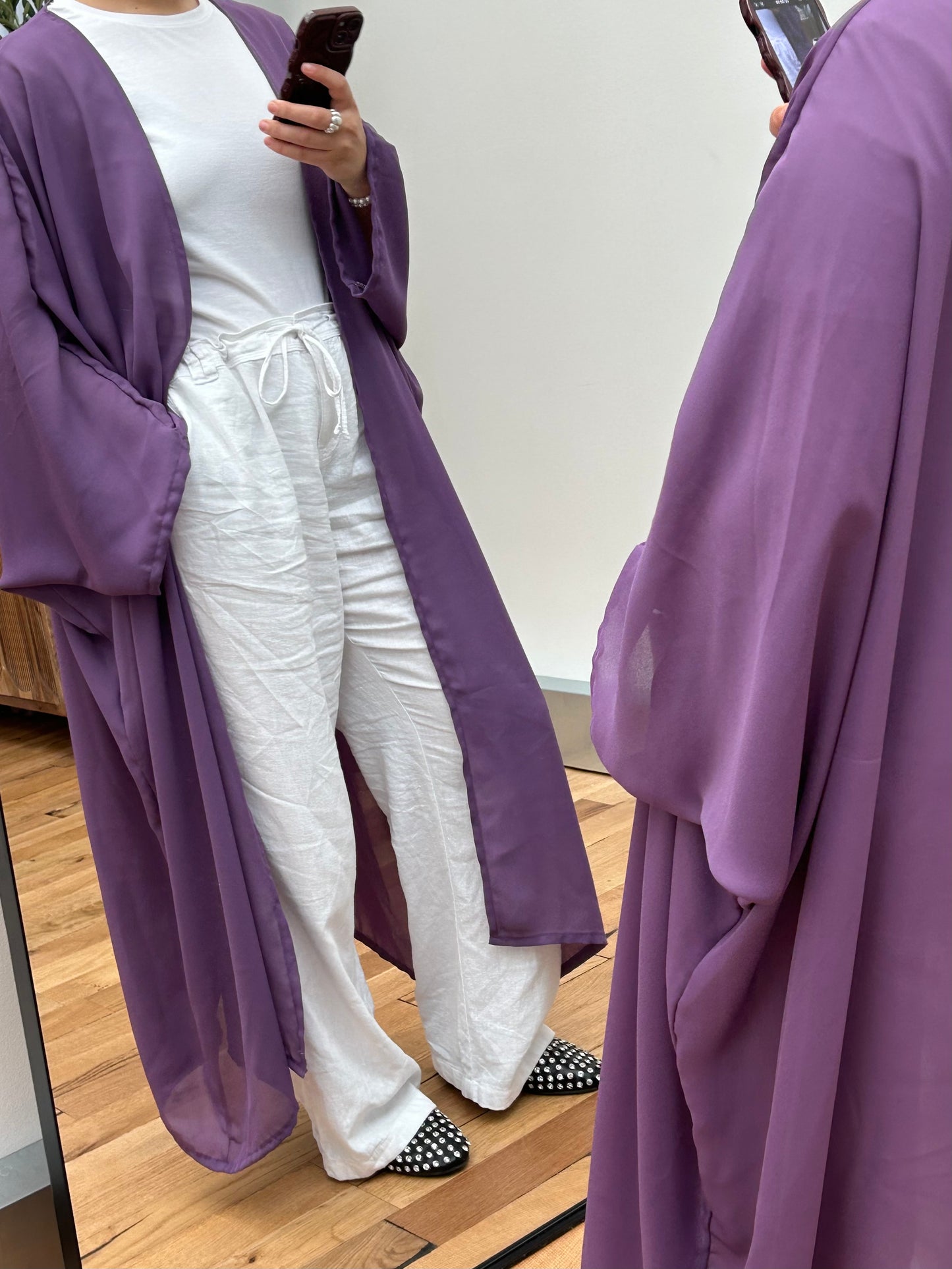 Purple Chiffon Kimono