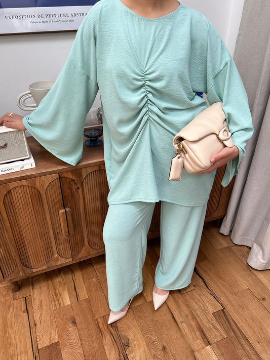 Pastel Green Drawn Co-Ord