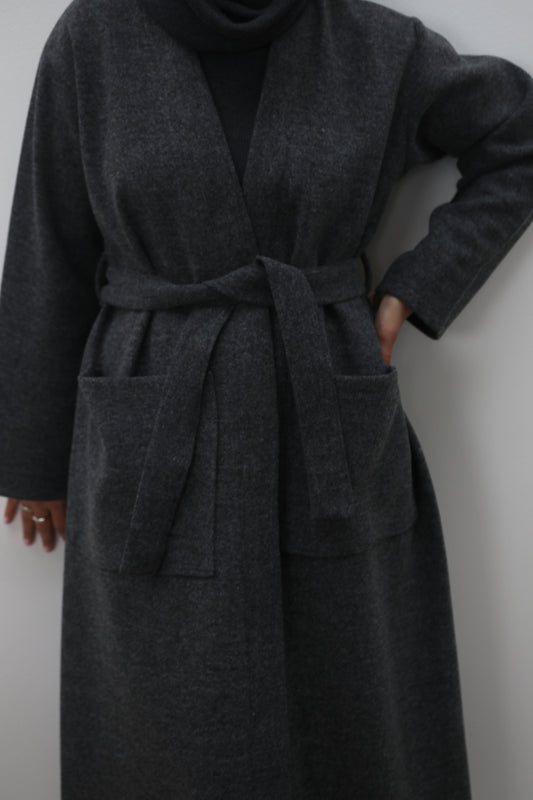 FES ABAYA COAT -  GRAPHITE
